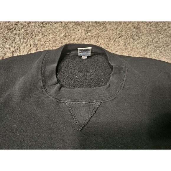 Vintage 90s Russell Sweatshirt Men’s Size XLT Black Fleece Pullover Blank Grunge - Picture 3 of 7